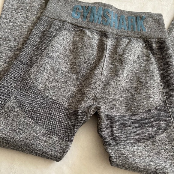 Gymshark High Waisted Flex Leggings Grey/Blue - Picture 3 of 8